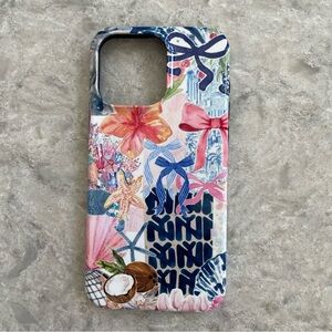 iPhone 15 Pro Max Beachy Blue Collage Preppy Cute Aesthetic Case